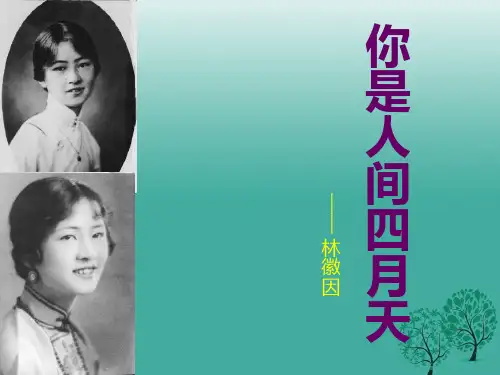 4.你是人间四月天优秀课件