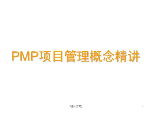 PMP项目管理概念精讲