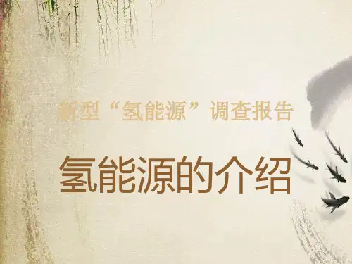 新型“氢能源”概述(ppt 18页)