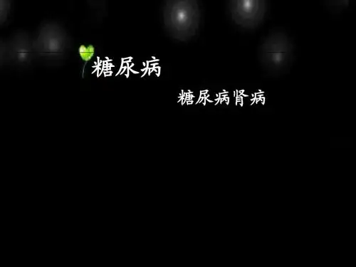 糖尿病肾病PPT课件