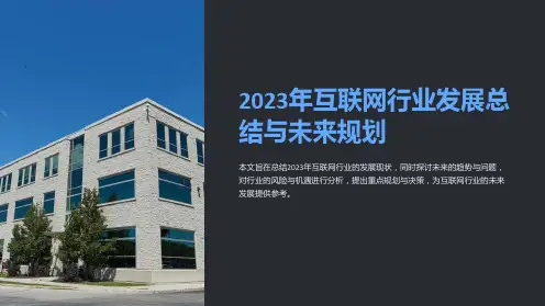 2023年互联网行业发展总结与未来规划