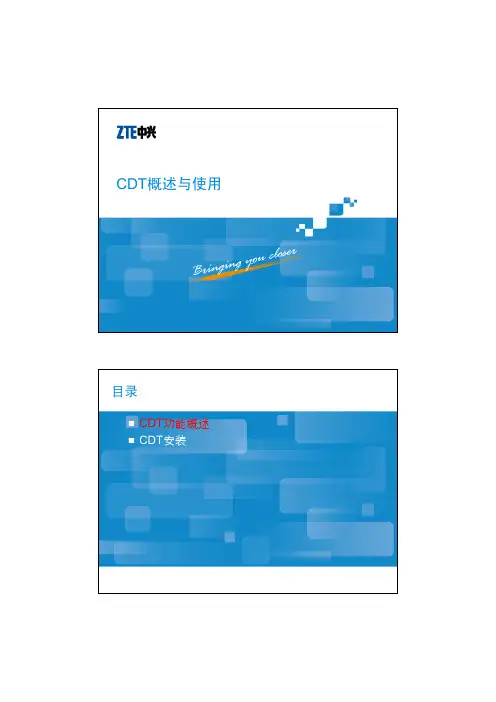 CDT概述与使用