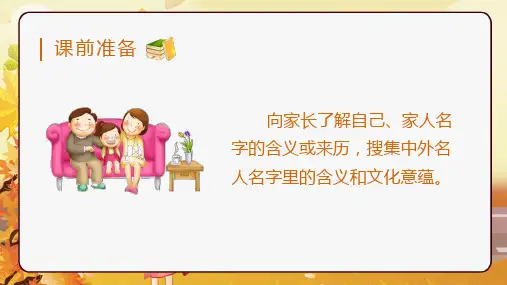 部编人教版三年级语文上册《口语交际：名字里的故事》优质课件