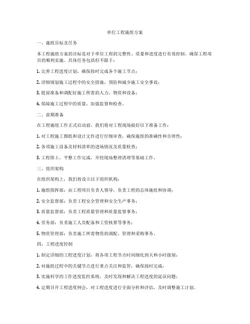 单位工程施组方案