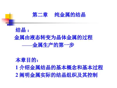 金属学与热处理第二章 纯金属的结晶