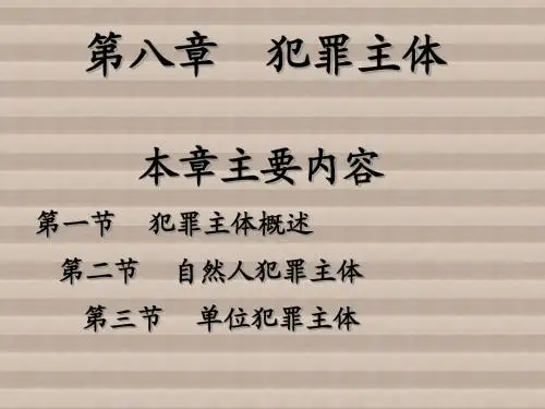 刑法总论第八章