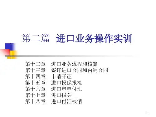 进口业务流程和核算培训(ppt 32页)