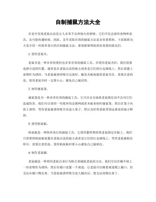 自制捕鼠方法大全
