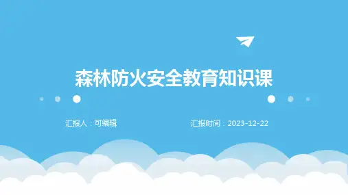 森林防火安全教育知识课PPT
