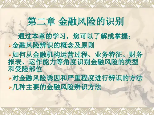 金融风险管理第二章课件