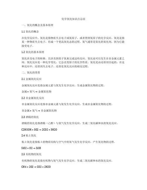 化学氧化知识点总结