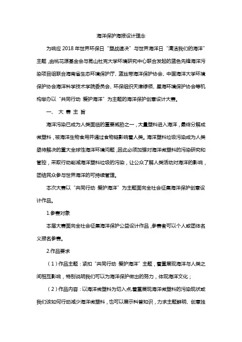 海洋保护海报设计理念
