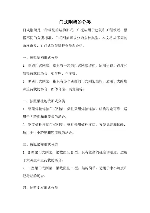 门式刚架的分类