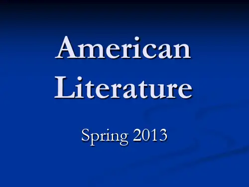 American Literature Lesson 3 PPT