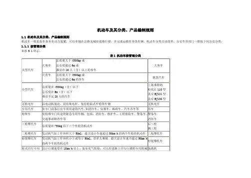 机动车及其分类