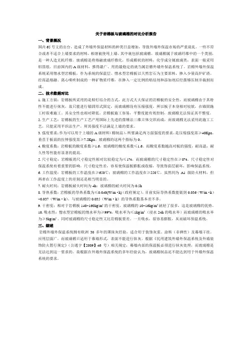 岩棉对比玻璃棉