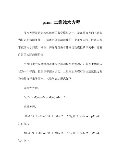 pinn 二维浅水方程