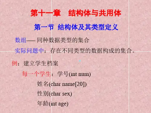 第十一章结构体和共用体