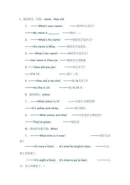 英语问句大全88159