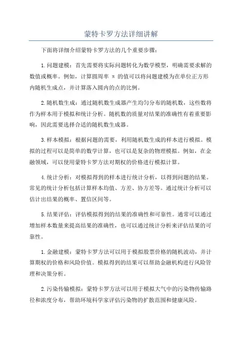 蒙特卡罗方法详细讲解