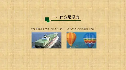 认识浮力+课件     物理八年级下册