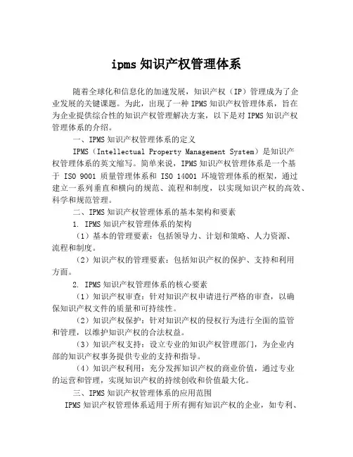 ipms知识产权管理体系