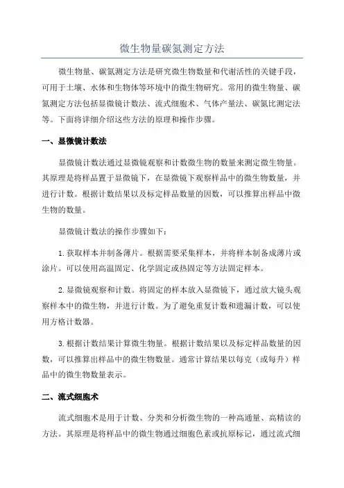 微生物量碳氮测定方法