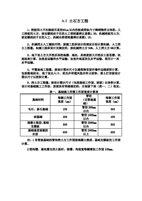 广东2010定额说明及计算规则定稿汇编