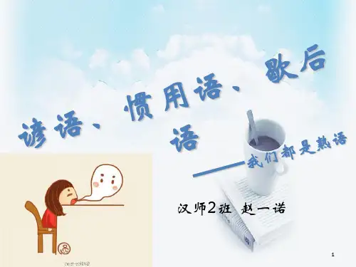 谚语惯用语歇后语ppt课件