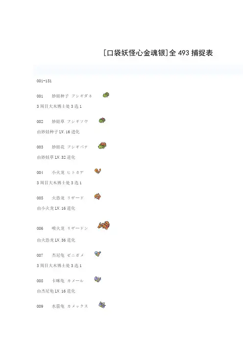 口袋妖怪叶绿宠物进化