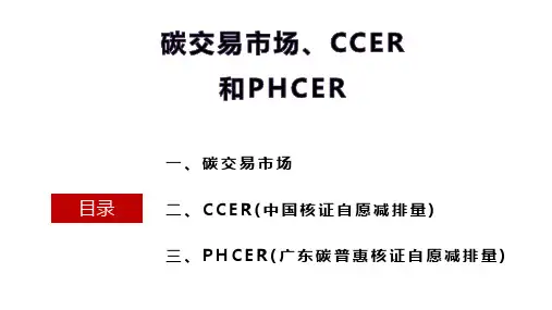 碳交易市场、CCER、PHCER