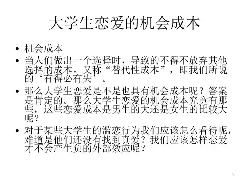 大学生恋爱的机会成本