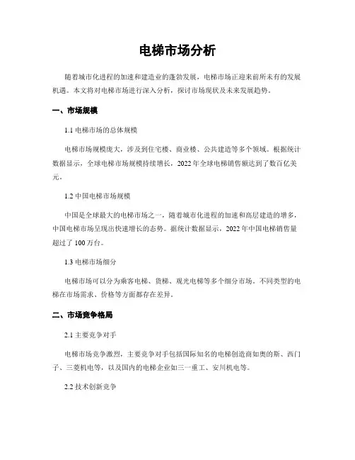 电梯市场分析