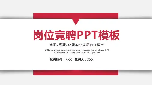 骨肿瘤科岗位竞聘演讲竞选上岗PPT