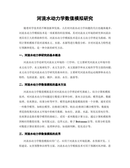 河流水动力学数值模拟研究
