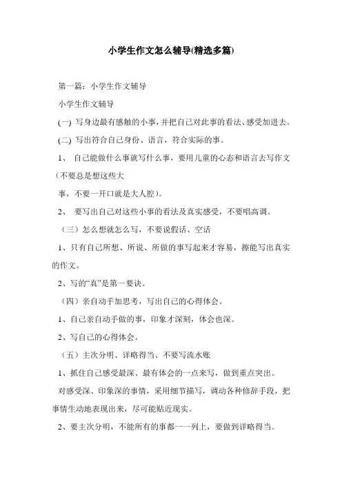 小学生作文怎么辅导(精选多篇)