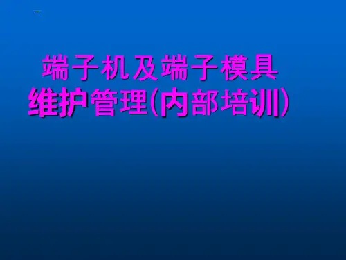 端子机及模具维护管理1演示教学