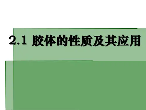 胶体的性质及其应用-PPT课件