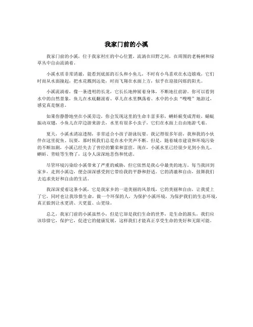我家门前的小溪