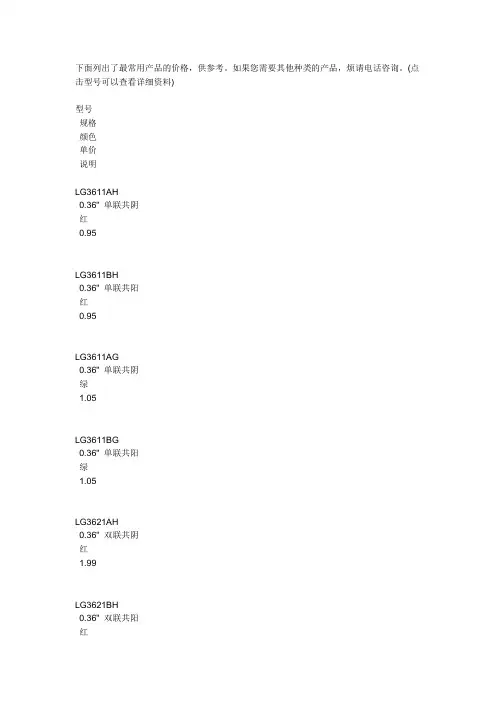 数码管参数
