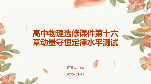 高中物理选修课件第十六章动量守恒定律水平测试