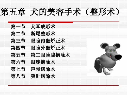 第五章  犬的美容手术(整形术)