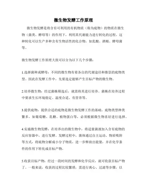 微生物发酵工作原理