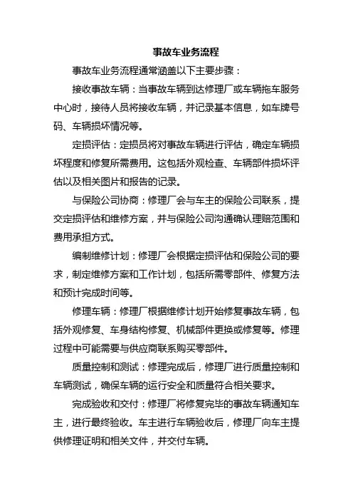 事故车业务流程