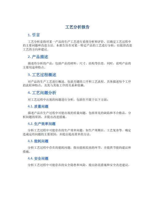 工艺分析报告