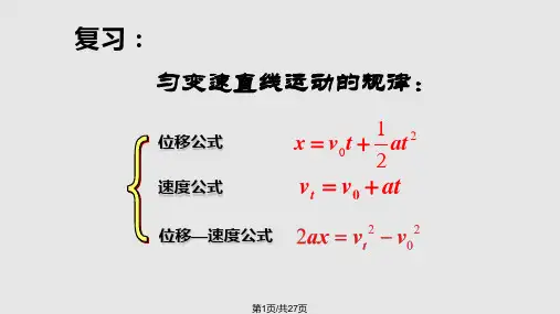 自由落体运动经典公开课PPT课件