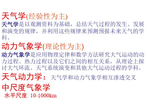 中小尺度天气动力学课件 第一章