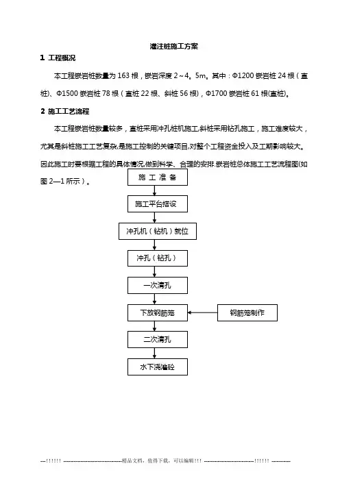 [福建]石化码头海上钻孔灌注桩基础施工方案