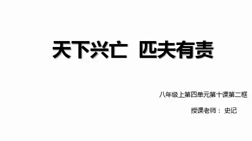 人教版(部编)八年级上册道德与法治《天下兴亡 匹夫有责》课件公开课 (7)
