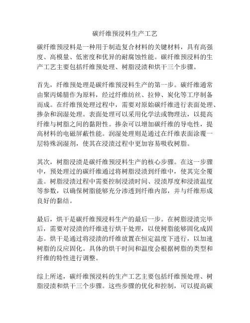 碳纤维预浸料生产工艺